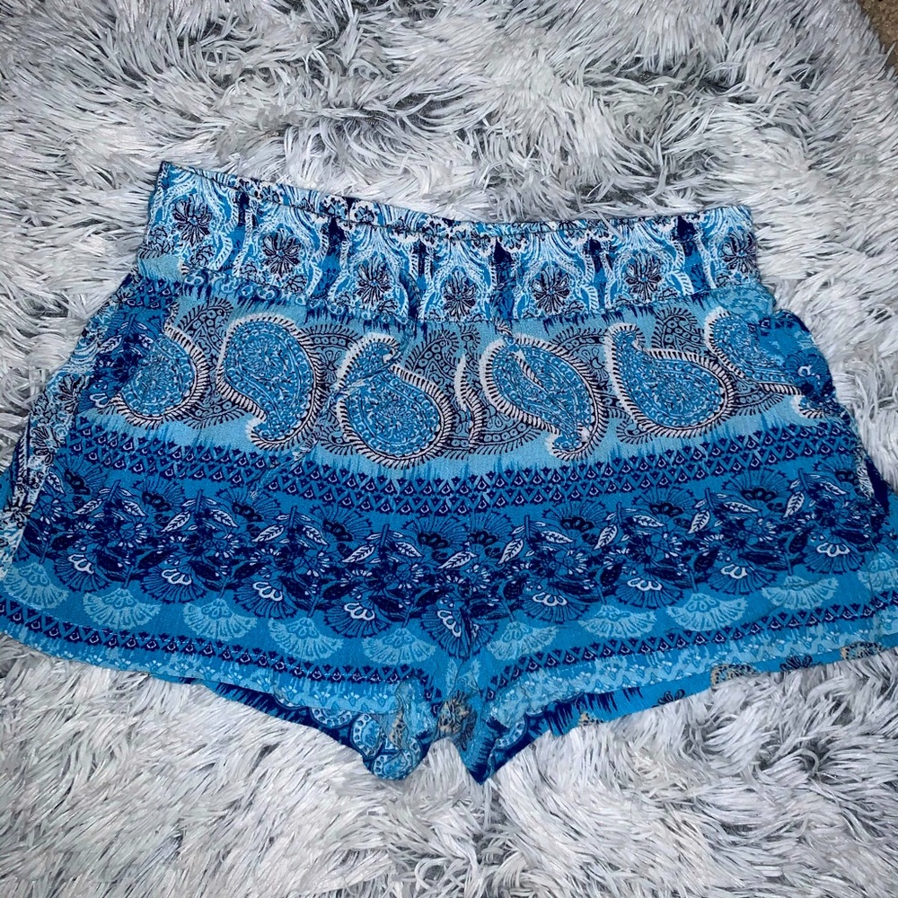 Blue Pattern Shorts
